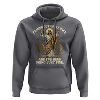 Coming Out Of My Cave Christian Easter Hoodie Risen Jesus Tomb Scene Inspirational Faith Message Gift