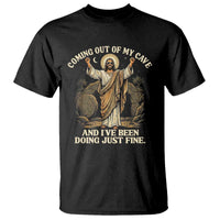 Coming Out Of My Cave Christian Easter T Shirt Risen Jesus Tomb Scene Inspirational Faith Message Gift