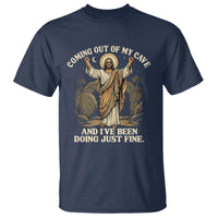 Coming Out Of My Cave Christian Easter T Shirt Risen Jesus Tomb Scene Inspirational Faith Message Gift