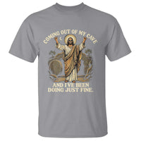 Coming Out Of My Cave Christian Easter T Shirt Risen Jesus Tomb Scene Inspirational Faith Message Gift