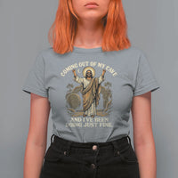 Coming Out Of My Cave Christian Easter T Shirt For Women Risen Jesus Tomb Scene Inspirational Faith Message Gift