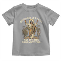 Coming Out Of My Cave Christian Easter Toddler T Shirt Risen Jesus Tomb Scene Inspirational Faith Message Gift
