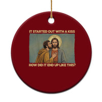 It Started Out With A Kiss Christian Easter Ceramic Ornament Judas Betrayal Biblical Scene Faith Reflection Gift
