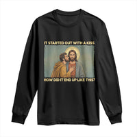 It Started Out With A Kiss Christian Easter Long Sleeve Shirt Judas Betrayal Biblical Scene Faith Reflection Gift