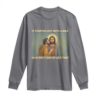 It Started Out With A Kiss Christian Easter Long Sleeve Shirt Judas Betrayal Biblical Scene Faith Reflection Gift