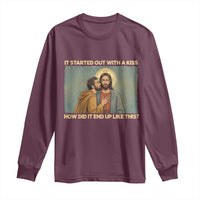 It Started Out With A Kiss Christian Easter Long Sleeve Shirt Judas Betrayal Biblical Scene Faith Reflection Gift
