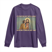 It Started Out With A Kiss Christian Easter Long Sleeve Shirt Judas Betrayal Biblical Scene Faith Reflection Gift