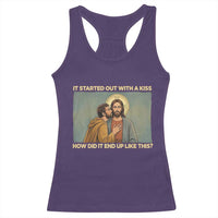 It Started Out With A Kiss Christian Easter Racerback Tank Top Judas Betrayal Biblical Scene Faith Reflection Gift