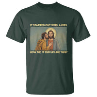 It Started Out With A Kiss Christian Easter T Shirt Judas Betrayal Biblical Scene Faith Reflection Gift