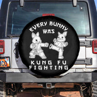 Funny Easter Rabbit Martial Arts Spare Tire Cover Every Bunny Was Kung Fu Fighting Cute Bunny Humor Gift