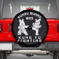 Funny Easter Rabbit Martial Arts Spare Tire Cover Every Bunny Was Kung Fu Fighting Cute Bunny Humor Gift