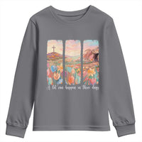 A Lot Can Happen In Three Days Christian Easter Youth Sweatshirt Empty Tomb Cross Landscape Faith Inspirational Gift