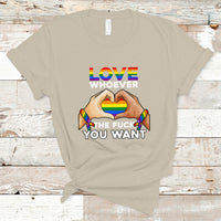 Gay Pride T Shirt Love Whoever The F You Want LGBTQ Rainbow LGBT Pride Month - Wonder Print Shop