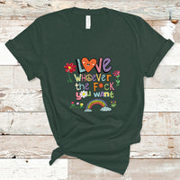 Gay Pride T Shirt Love Whoever The F You Want LGBTQ LGBT Pride Month Cute - Wonder Print Shop