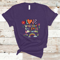 Gay Pride T Shirt Love Whoever The F You Want LGBTQ LGBT Pride Month Cute - Wonder Print Shop