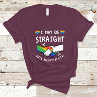Gay Ally T Shirt I May Be Straight But I Don't Hate LGBT Gay Pride Month Proud Ally - Wonder Print Shop