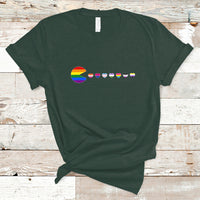 Video Game Gay T Shirt Video Game Funny Gaming Pie Eating LGBTQ Ally Pride Flag - Wonder Print Shop