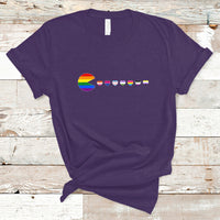 Video Game Gay T Shirt Video Game Funny Gaming Pie Eating LGBTQ Ally Pride Flag - Wonder Print Shop