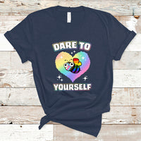Gay Ally T Shirt Cute Bee LGBTQIA Dare To Be Yourself Rainbow LGBT Gay Pride Flag - Wonder Print Shop