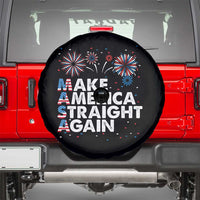 Funny MASA Make America Straight Again Spare Tire Cover 4th of July Fireworks American Flag USA Party