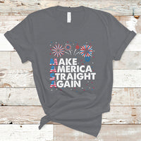 MAS T Shirt Funny MASA Make America Straight Again 4th of July Fireworks USA Flag USA Party - Wonder Print Shop