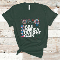 MAS T Shirt Funny MASA Make America Straight Again 4th of July Fireworks USA Flag USA Party - Wonder Print Shop