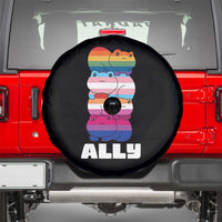 Colorful LGBTQ+ Ally Frogs Stack Spare Tire Cover Kawaii Gay Pride Support