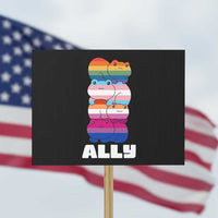 Colorful LGBTQ+ Ally Frogs Stack Protest Sign Kawaii Gay Pride Support - Wonder Print Shop