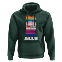 Colorful LGBTQ+ Ally Frogs Stack Hoodie Kawaii Gay Pride Support