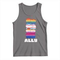 Colorful LGBTQ+ Ally Frogs Stack Tank Top Kawaii Gay Pride Support