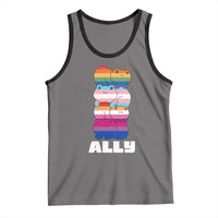 Colorful LGBTQ+ Ally Frogs Stack Tank Top Kawaii Gay Pride Support