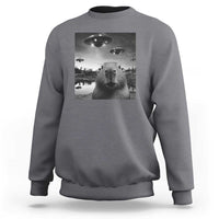 Funny Capybara Sweatshirt Selfie With UFOs Capy Meme Graphic - Wonder Print Shop