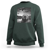 Funny Capybara Sweatshirt Selfie With UFOs Capy Meme Graphic - Wonder Print Shop
