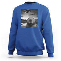 Funny Capybara Sweatshirt Selfie With UFOs Capy Meme Graphic - Wonder Print Shop