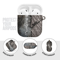 Hunting Rifle AirPods Case Grunge Wilderness Marsh Scene with Rustic Outdoor