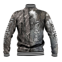 Hunting Rifle Baseball Jacket Grunge Wilderness Marsh Scene with Rustic Outdoor
