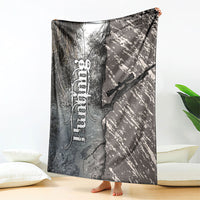 Hunting Rifle Blanket Grunge Wilderness Marsh Scene with Rustic Outdoor
