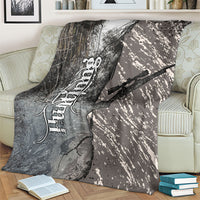 Hunting Rifle Blanket Grunge Wilderness Marsh Scene with Rustic Outdoor