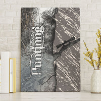 Hunting Rifle Canvas Wall Art Grunge Wilderness Marsh Scene with Rustic Outdoor