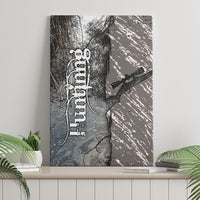 Hunting Rifle Canvas Wall Art Grunge Wilderness Marsh Scene with Rustic Outdoor