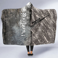 Hunting Rifle Hooded Blanket Grunge Wilderness Marsh Scene with Rustic Outdoor