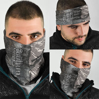 Hunting Rifle Neck Gaiter Grunge Wilderness Marsh Scene with Rustic Outdoor