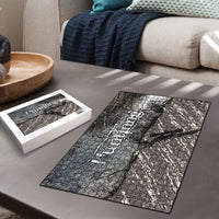 Hunting Rifle Puzzle Grunge Wilderness Marsh Scene with Rustic Outdoor
