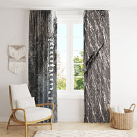 Hunting Rifle Window Curtain Grunge Wilderness Marsh Scene with Rustic Outdoor