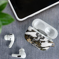 Deer Skull Hunting AirPods Case Camo Forest Grunge Buck Skull Crossed Rifles Target