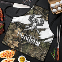 Deer Skull Hunting Apron Camo Forest Grunge Buck Skull Crossed Rifles Target