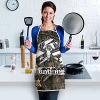Deer Skull Hunting Apron Camo Forest Grunge Buck Skull Crossed Rifles Target