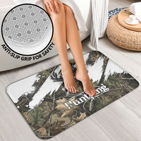 Deer Skull Hunting Bathroom Set Camo Forest Grunge Buck Skull Crossed Rifles Target