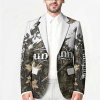 Deer Skull Hunting Blazer Camo Forest Grunge Buck Skull Crossed Rifles Target