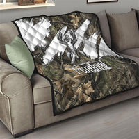 Deer Skull Hunting Quilt Camo Forest Grunge Buck Skull Crossed Rifles Target